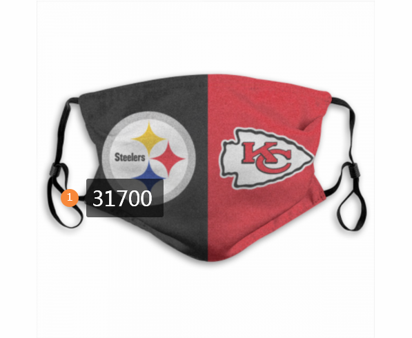 2020 NFL Pittsburgh Steelers 26019 Dust mask with filter->nfl dust mask->Sports Accessory